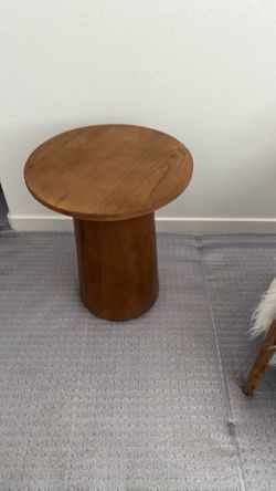 Wood side table
