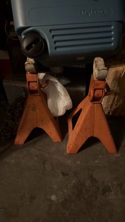 Orange Metal Jack Stands Pair 3 ton (6,000)