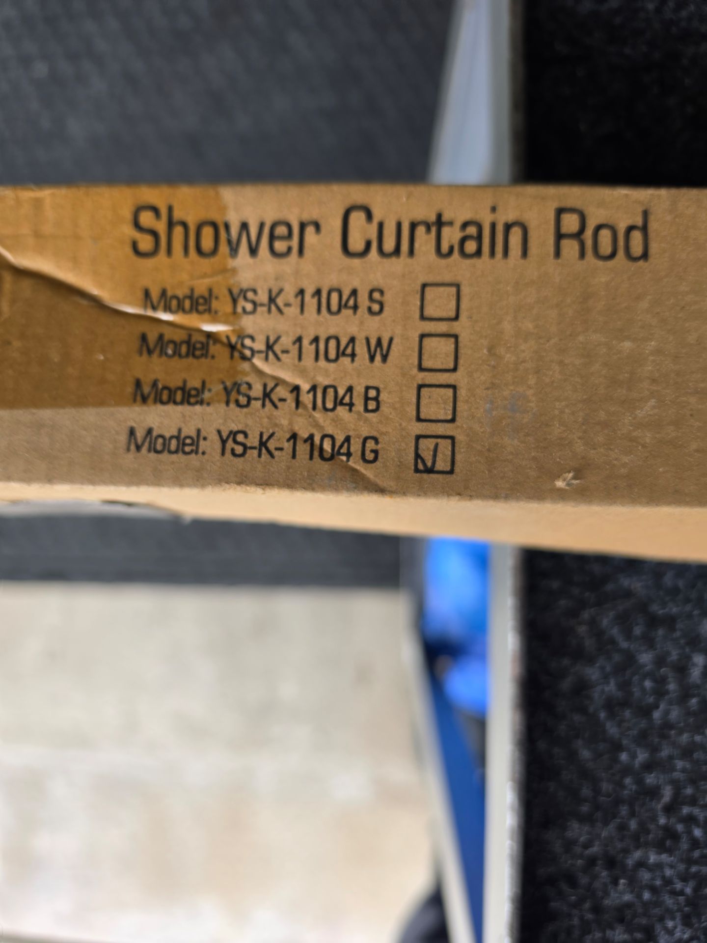 Gold colored shower curtain rod new