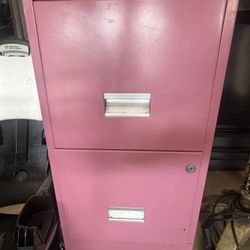 Pink file cabinet 