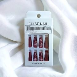 24 pcs. Snowflake  Long Press-On Nails
