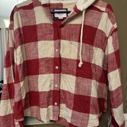 American Eagle Flannel With Hood 