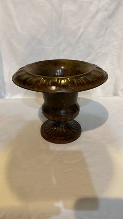 Vintage Brass Pedestal Bowl, Chiller Ice Metal Bucket Metal Vase