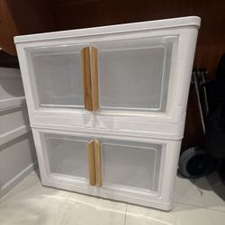 Stackable Storage Bins - Clear Doors 