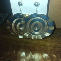Round Silver Earrings