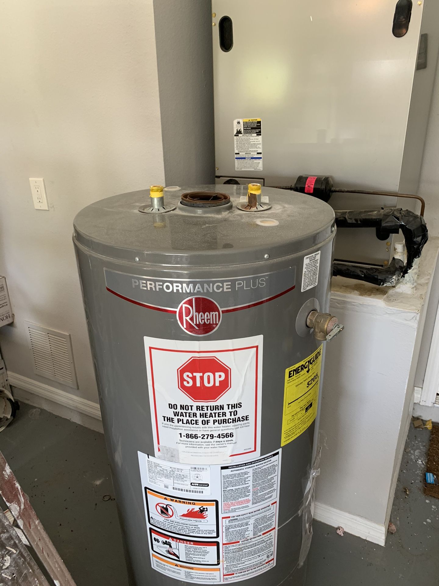 New never used water gas heater 50 gallons paid $499