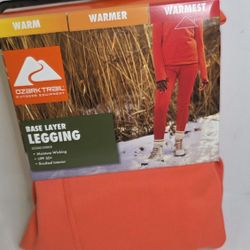 Ozark Trail Base Layer Legging Womens XS Coral Zest Color Warmest 