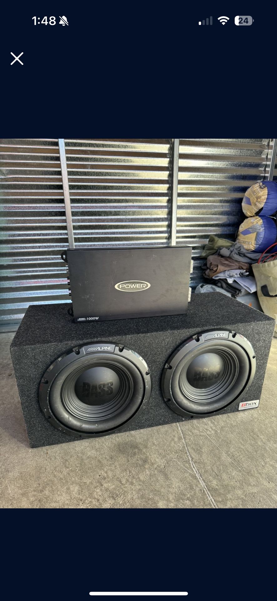 ALPINE Dual 12” Subwoofer & Amp