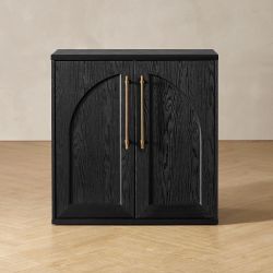 Black Arched Door Cabinet