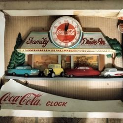 Coca Cola Family Drive In Clock