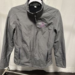 Crossland Women’s Jacket Grey Soft Shell Fleece Lined Size Medium Branded