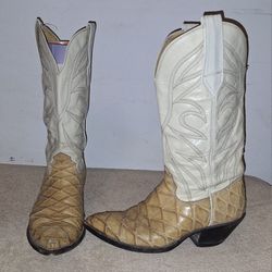 Cowgirl Boots Beige 7.5