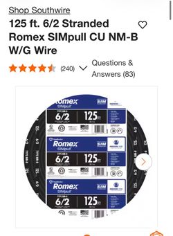 6/2 romex wire