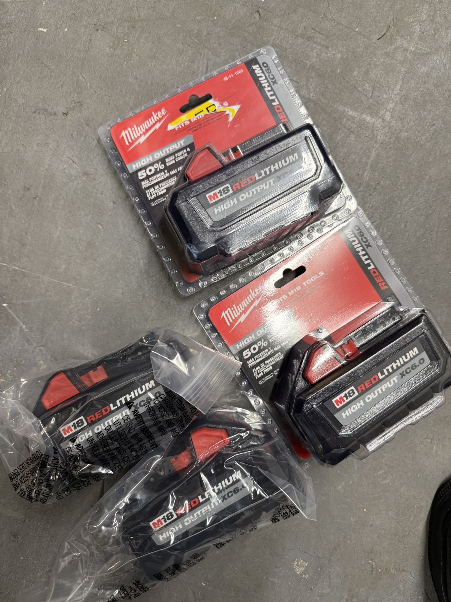 (4) M18 6.0 Batteries
