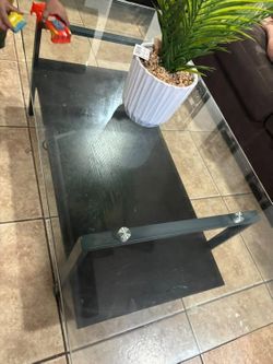 Glass center table