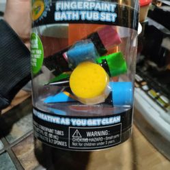 Crayola Neon Fingerpaint Bath Tub Set 7 Piece 