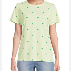 Celebrate It Yellow Clover Shamrock St Patricks Day Tee