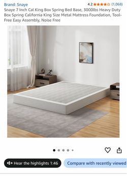 Snaye 7 Inch California King Box Spring Bed Base