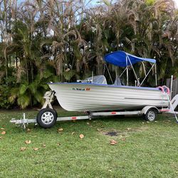 1963 17’ boat and trailer homemade New Jersey