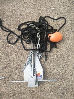 Anchor with rope and buoy