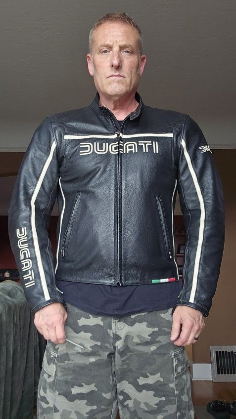 Men's Dainese Ducati 80's Logo Motorcycle Jacket Size Euro 54 *RARE*