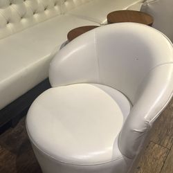 Custom Made White  Leather Lounge Seating $70 Each