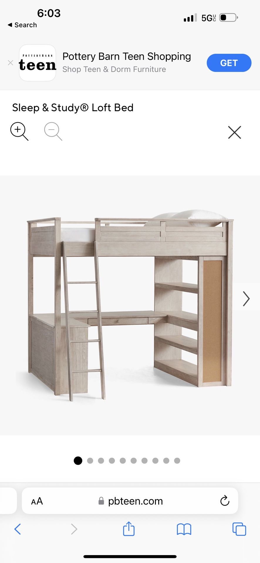 Pottery Barn Loft Bed And Desk Storage 