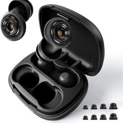 Ear Plugs for Sleeping 45dB Reusable Noise Cancelling Ear Plugs with 8 Eartips and Travel Case for Concerts, Snoring, Travel, Study Sleeping earplugs(