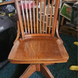 Vintage Retro Rolling Wood Chair