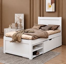 White Storage Bed