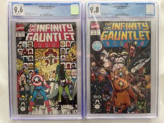Infinity Gauntlet #1 - #2 Marvel 1991 CGC 9.8 & 9.6 Comic Comics