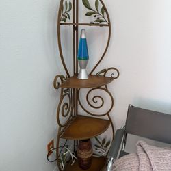 Wrought iron Corner Shelf, 3-tier Shelf