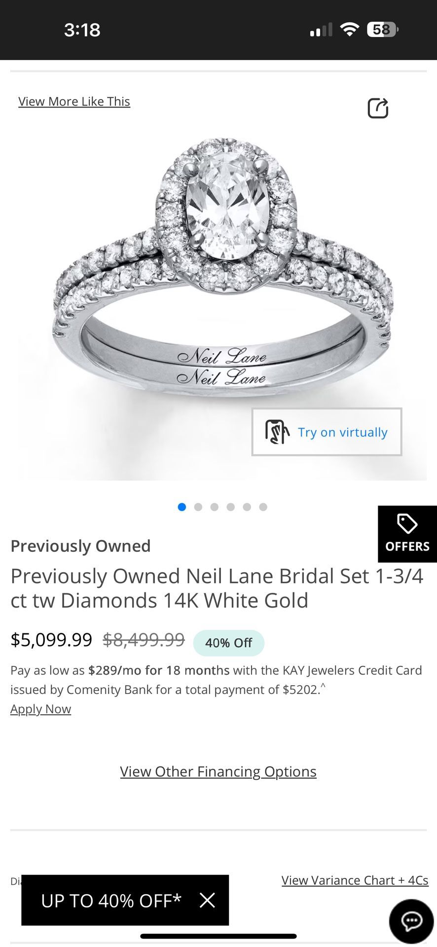 Neil Lane 1.75ct Diamond Bridal Set β 14K White Gold