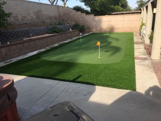 Artificial turf putting green installation $10