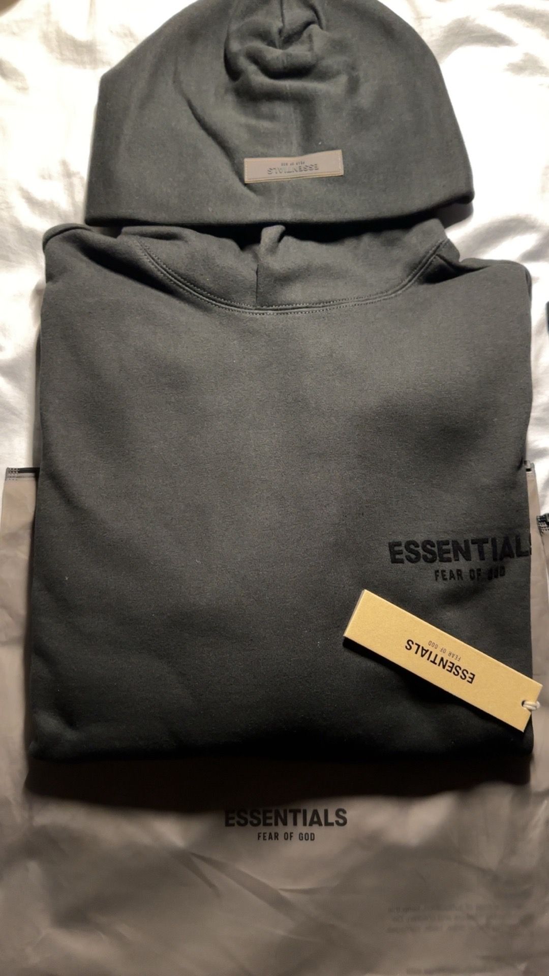 Essentials black hoodie-Size small