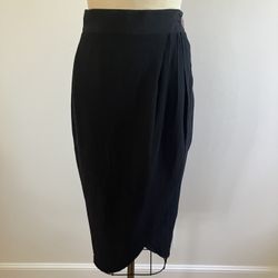 M.D.G. Black Wrap Skirt