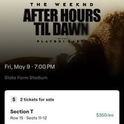 The Weeknd Stadium Tour 2 Tickets