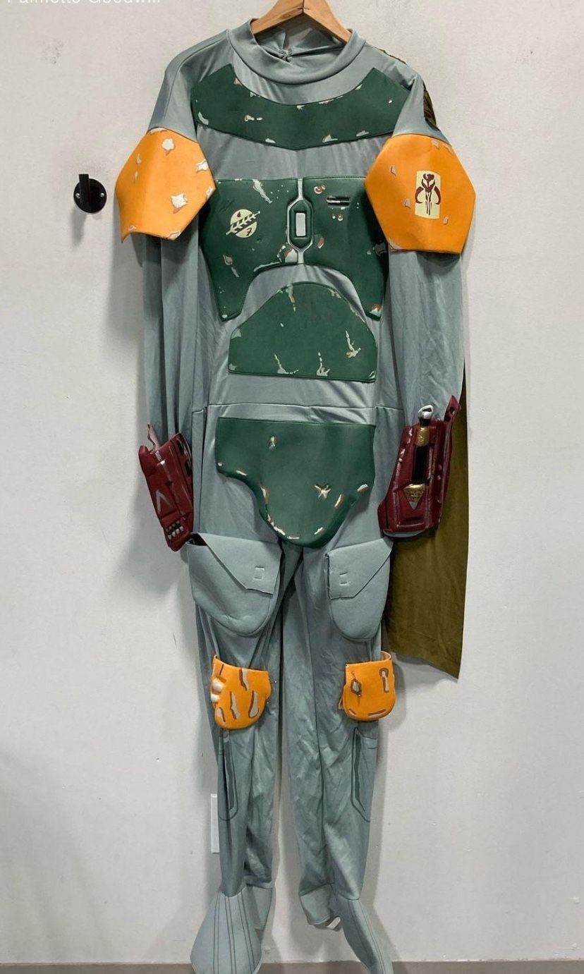 Star Wars Boba Fett Halloween Costume Adults XL With Mask And Belt Complete