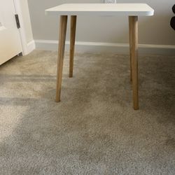 White Small End Table 