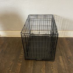 Small  Double Door Folding Wire Dog Crate- 24”x 17”x 18”H