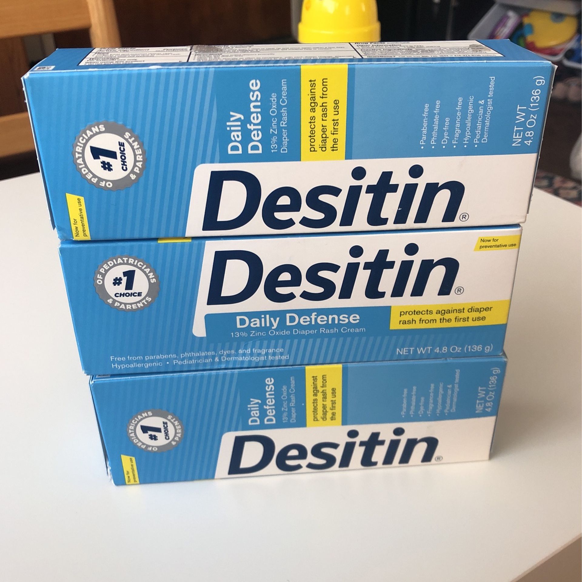 Desitin Daily Defense Diaper Rash Cream 4.8oz (3)