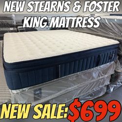 NEW STEARNS & FOSTER KING MATTRESS 