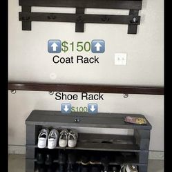 Custom Home Made Shoe And Coat Rack