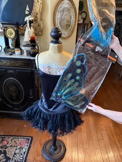 Peacock fairy wings costume.