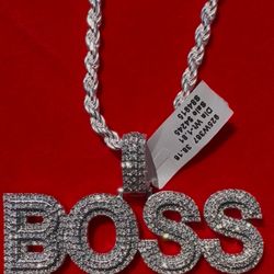 Silver Custom Big Boss Pendant With Real Natural Diamond 1 Of 1