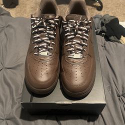 Brown Supreme Air Force 1 Size 10
