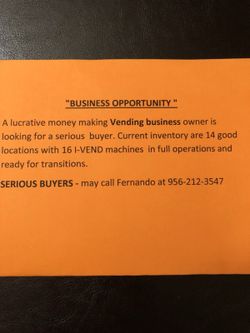“BUSINESS OPPORTUNITY”