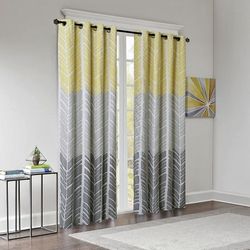 Intelligent Design Adel Shower Curtain, Colorblock Geometric Chevron Design, Modern Bathroom De