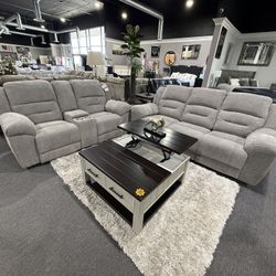 2 PC RECLINER SOFA AND LOVESEAT 
