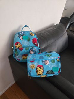 Todler backpack with lunch bag